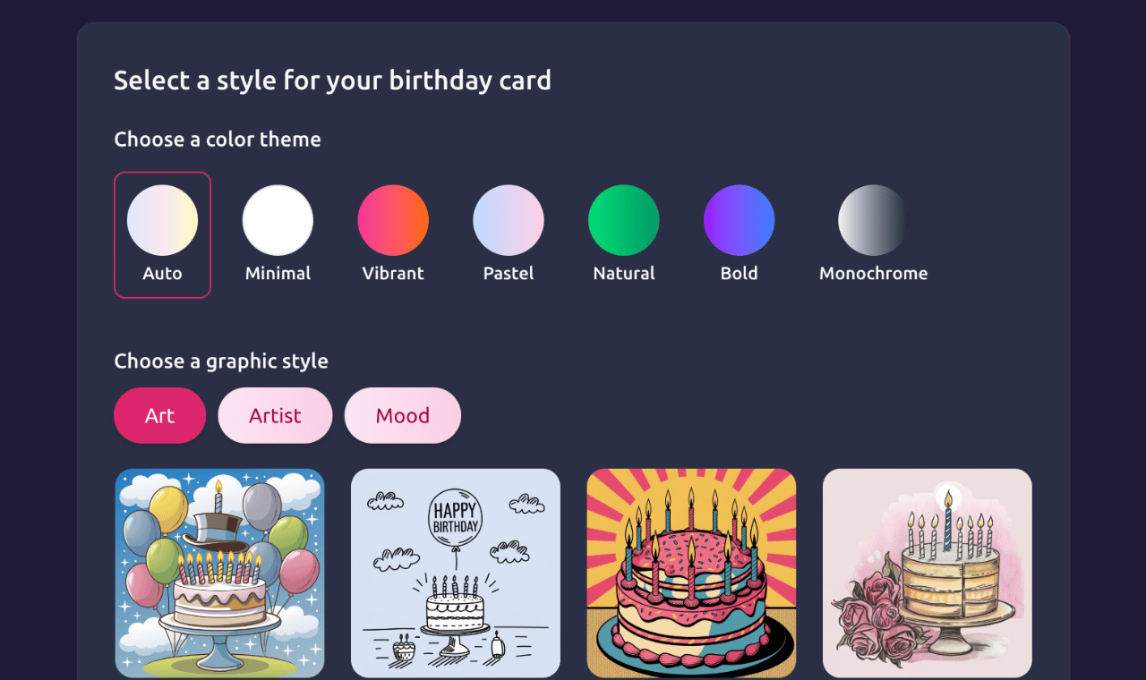 Step 2: Pick Your Card Style